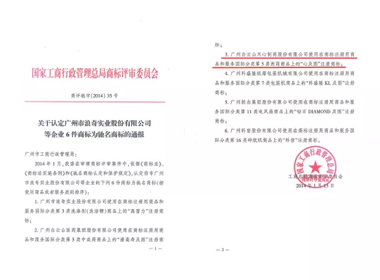 驰名商标